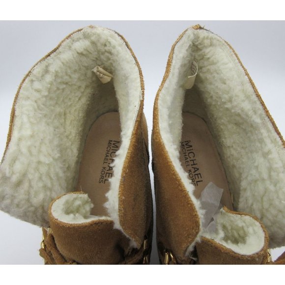 Michael Kors women's sheepskin suede lined wedge ankle boots 8.5 - Picture 8 of 12